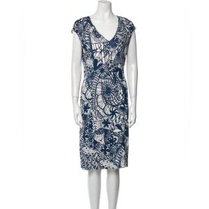 Tory Burch Blue Baltic Sea Dream Catcher Dress